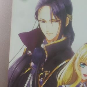 Anime Character Poster with Purple and Yellow Accents